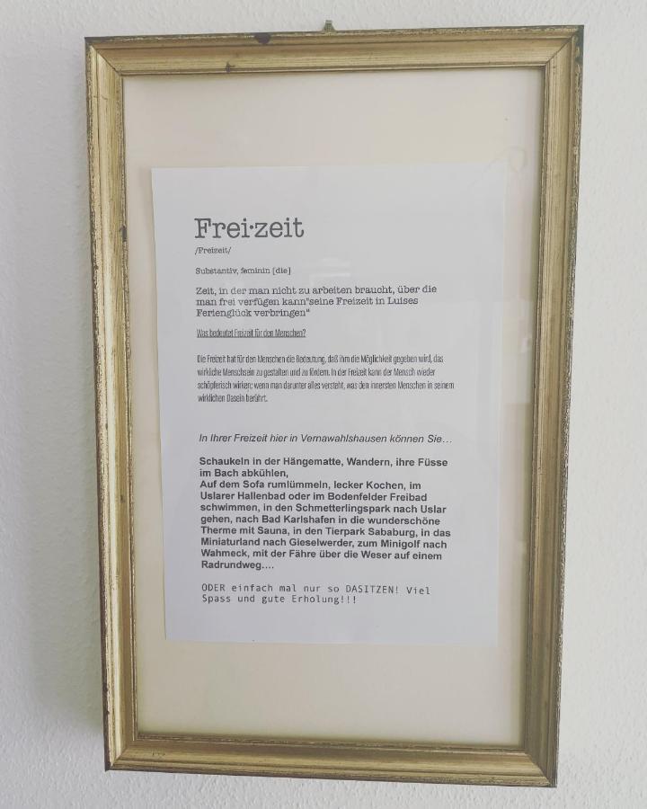 Apartament Luises Ferienglueck Vernawahlshausen Zewnętrze zdjęcie